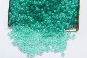 11/0 Charlotte Cut Beads Crystal Matt Mint Lined 10/20/50/250/500 Grams embroidery materials, jewelry making, native vintage beads