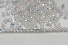 4mm Crystal Side hole Aurore Boreale Swarovski Bicone Cuts beads AB 36/72/144/432/720 Pieces embellishment couture