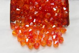 5mm Fireopal Shimmer Swarovski Bicone beads Cuts 12/36/72/144/432/720 Pieces VINTAGE SWAROVSKI, jewelry making, embroidery materials, craft