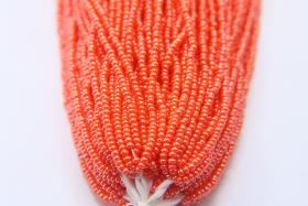 11/0 Czech Seed Bead Orange Opaque Luster 1/5/25/50/100 Full hanks Preciosa Ornella loose beads, mix beads, embroidery materials, NATIVE