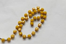 12SS Vintage Swarovski Cup Chain in Opaque Mutard Yellow 3mm Made in Austria 0.5/1/2/5 Meters strass chains, embroidery, craft supplies