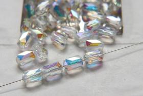 5204 Vintage Swarovski 9x6 mm crystal bead barrel shape Crystal Aurore Boreale Swarovski Elements vintage findings