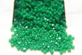 8/0 Charlotte Cut Beads 52240 Opal Green 10/20/50/250/500 Grams frosted glass beads, jewelry supply, vintage findings, craft supply