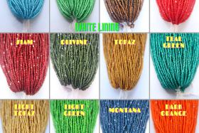 11/0 Hanks Charlotte Cut Beads in White Lining (13 Colors) 1/5/25/50/100 Hanks 2mm jewellery rare glass beads, jewelry supply, native supply