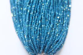 11/0 Hanks Charlotte true Cut Beads Patina Opaque Teal Blue Patina Aurore Boreale 1/5/25/50/100 Hanks PREMIUM SEED Beads, NATIVE supplies