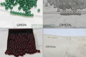 5mm Vintage Swarovski Beads in Matt Crystal / Matt Green / Matt Garnet 24/72/144/432/720 Pieces jewelry making beads, rare vintage findings