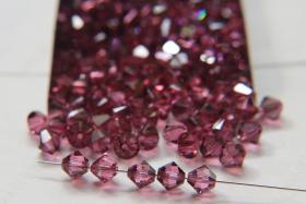 6mm Rose Satin Swarovski Bicone Cuts 20 Gross (2880 Pieces) Rare findings, jewelry making, craft supplies, embellishment