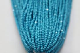 13/0 Hanks Charlotte Cut Beads 63050 Dark Turquoise Opaque 1/5/25/50/100 Hanks 1.6mm glass beads, jewelry supply, findings, craft supply
