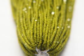 13/0 Hanks Charlotte Cut Beads 53430 Opaque Olivine 1/5/25/50/100 Hanks 1.6mm glass beads, jewelry supply, findings, craft supply, rare