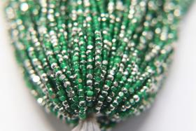 11/0 Hanks Charlotte Cut Beads Patina Opal Green Silver 1/5/25/50/100 Hanks PREMIUM SEED BEADS, Native Supplies