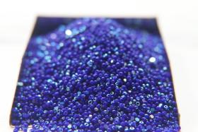 13/0 Charlotte Cut Beads Patina Opaque Medium Blue Aurore Boreale 5/10/20/50/250/500 Grams craft supplies, jewelry making, native supply