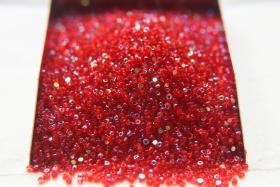 13/0 Charlotte Cut Beads Patina Light Red Transparent Aurore Boreale 5/10/20/50/250/500 Grams craft supplies, jewelry making