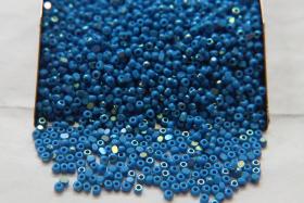 11/0 Charlotte Cut Beads Patina Opaque Deep Turquoise Blue Aurore Boreale 10/20/50/250/500 Grams 1300 Pieces