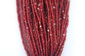13/0 Hanks Charlotte Cut Beads Siam White Lined 1/5/25/50/100 Hanks jewellery rare glass beads, jewelry supply, findings, native supply