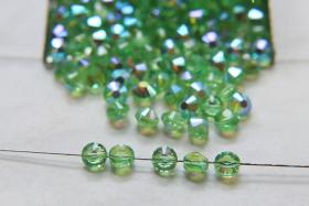 5mm Swarovski 5100 vintage round and slightly flattened crystal beads Peridot Aurore Boreale 6/12/36/172/44/288 Pieces Vintage beads