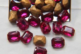Vintage Swarovski Fuchsia Octagon rare Fancy Stone 10mm x 8mm 12/36/144 Pieces gemstones, jewlery making, color zirconium