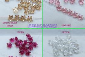 Swarovski Elements 8MM #5714 Star Beads in Crystal Golden Shadow 12/24/72/144 pieces wedding decorations, jewelry supplies, craft supply