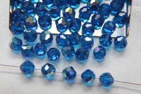 7mm Vintage Swarovski crystal beads, Capri Blue AB faceted article 5309 2/6/12/36/72/144 Pieces PREMIUM MATERIALS