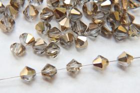 10MM Vintage Swarovski 10mm Crystal Comet Gold OR #5301/5328 Bicone Beads Beads 12/36/72/144/288 Pieces Haute couture embellishments