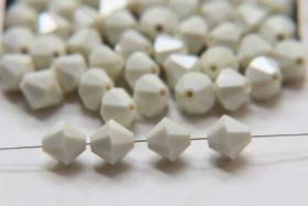 8 MM Ivory Vintage Swarovski Bicone Beads 6/24/72 Pieces Haute couture embellishments, premium beads, vintage