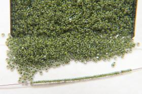 13/0 Charlotte Cut Beads Crystal Matt Olivine Lined 5/10/20/50/250/500 Grams embroidery materials, jewelry making, vintage beads