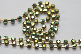 12SS Swarovski Vintage Rhinestone Chain in Black Diamond AB 3mm 0.5/1/2/5 Meters Wedding Bridal Supplies|Jewelry Making|Decoration, vintage