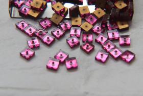 5mm Vintage Rose Square Hole through the center, used as Sewons foiled 24/72/144/432 Pieces