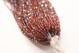 11/0 Hanks Charlotte Cut Beads 93300 Patina Opaque Medium Brown Aurore Boreale 1/5/25/50/100 Hanks PREMIUM SEED BEADS, Native Supplies