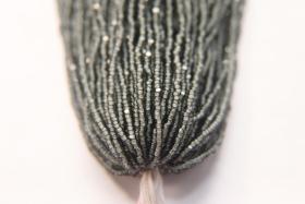 11/0 Hanks Charlotte Cut Beads Black Diamond Off White Lined 1/5/25/50/100 Hanks PREMIUM SEED BEADS, Native Supplies