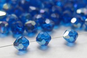 10mm Vintage Swarovski crystal beads, Capri Blue AB Vintage faceted article 5309, 2/6/12/36/72/144 Pieces Vintage findings