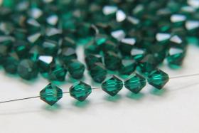 7mm Emerald  Bicone beads Cuts 12/36/72/144/288 Pieces (205) Premium Materials