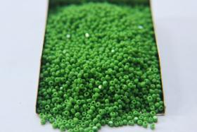 11/0 Charlotte Cut Beads Opaque Medium Green 10/20/50/250/500 Grams Native Supply, embroidery materials, jewelry making, vintage beads