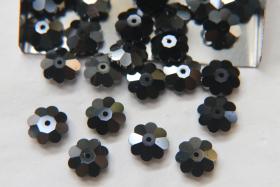 10mm Swarovski Margarita Jet Hematite Sew-on Stone (3700) Unfoiled 2/4/12 Pieces PREMIUM Materials
