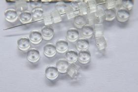 Vintage MATT Crystal Corrugate Rondelles of Swarovski Crystals 6x4mm 12/36/72/144 Pieces, vintage findings