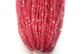 11/0 Hanks Charlotte Cut Beads Crystal Matt Ruby Lined 1/5/25/50/100 Hanks PREMIUM SEED BEADS, Native Supplies