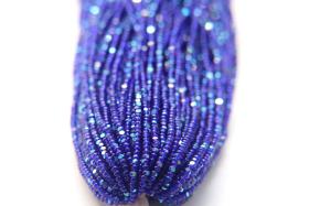 11/0 Hanks Charlotte Cut Beads Patina Dark Sapphire Transparent Aurore Boreale 1/5/25/50/100 Hanks PREMIUM SEED BEADS, Native Supplies