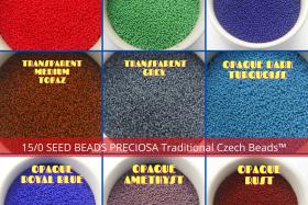 15/0 SEED BEADS PRECIOSA Traditional Czech Beads™ 50/100/500 Grams Jewelry making beads, vintage beads, premium, supply, wedding