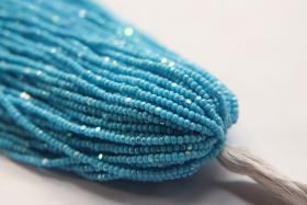 11/0 Hanks Charlotte Cut Beads Patina Turquoise Opaque Aurore Boreale 1/5/25/50/100 Hanks PREMIUM SEED BEADS, Native Supplies