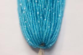 11/0 Hanks Charlotte Cut Beads Transparent Light Medium Aqua 1/5/25/50/100 Hanks 2.0mm glass beads, jewelry supply, findings, craft supply