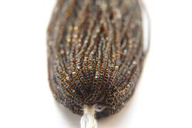 11/0 Hanks Charlotte Cut Beads Honey Jet Lined 1/5/25/50/100 Hanks 2.0mm jewellery NATIVE rare glass beads, jewelry supply,
