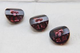 3016 Burgundy 16 mm Round Button. Potato chip / slightly twisted Genuine Swarovski Crystal 2/6/12 pieces