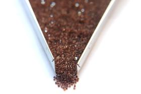 13/0 Charlotte Cut Beads Crystal Matt Mocca Lined 5/10/20/50/250/500 Grams embroidery materials, jewelry making, vintage beads