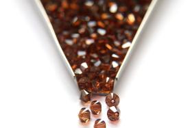 6MM Smoked Topaz (220) Swarovski Bicone Beads 12/36/72/144/288 Pieces embroidery materials, jewelry making, rare beads, wedding