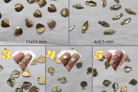 Faceted Metal Brass charms 50/100/250/500 Pieces, Faceted Brass beads, , Bracelets charms, brass findings