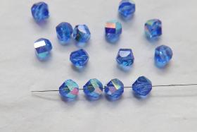 6mm Swarovski Sapphire Aurore Boreale Vintage Beads 5020 Faceted Helix Bead 6/12/36/72/144 Pieces Jewelry making beads
