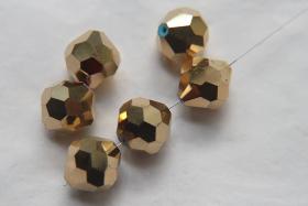 12mm Vintage Swarovski crystal beads, Aurum faceted article 5309, 2/6/12/36 Pieces