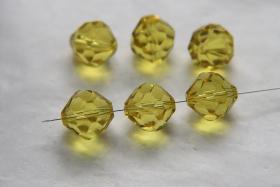 12mm Vintage Swarovski crystal beads, Light Topaz faceted article 5309, 2/6/12/36 Pieces