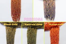 11/0 Czech Seed Bead Hanks Color Transparent Goldline (5 Colors) 45&quot; Full hanks Preciosa Ornella loose beads, mix beads