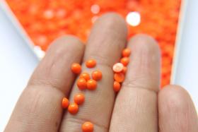 4mm Swarovski Vintage Flat Back round Cabochon Cabs in Orange unfoiled Made in Austria 36/72/288/720  Pieces