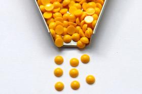 4mm Swarovski Vintage Flat Back round Cabochon Cabs in Yellow unfoiled Made in Austria 36/72/288/720  Pieces